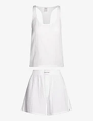 Calvin Klein - SLEEVELESS SHORT SET - verjaardagscadeaus - white - 0