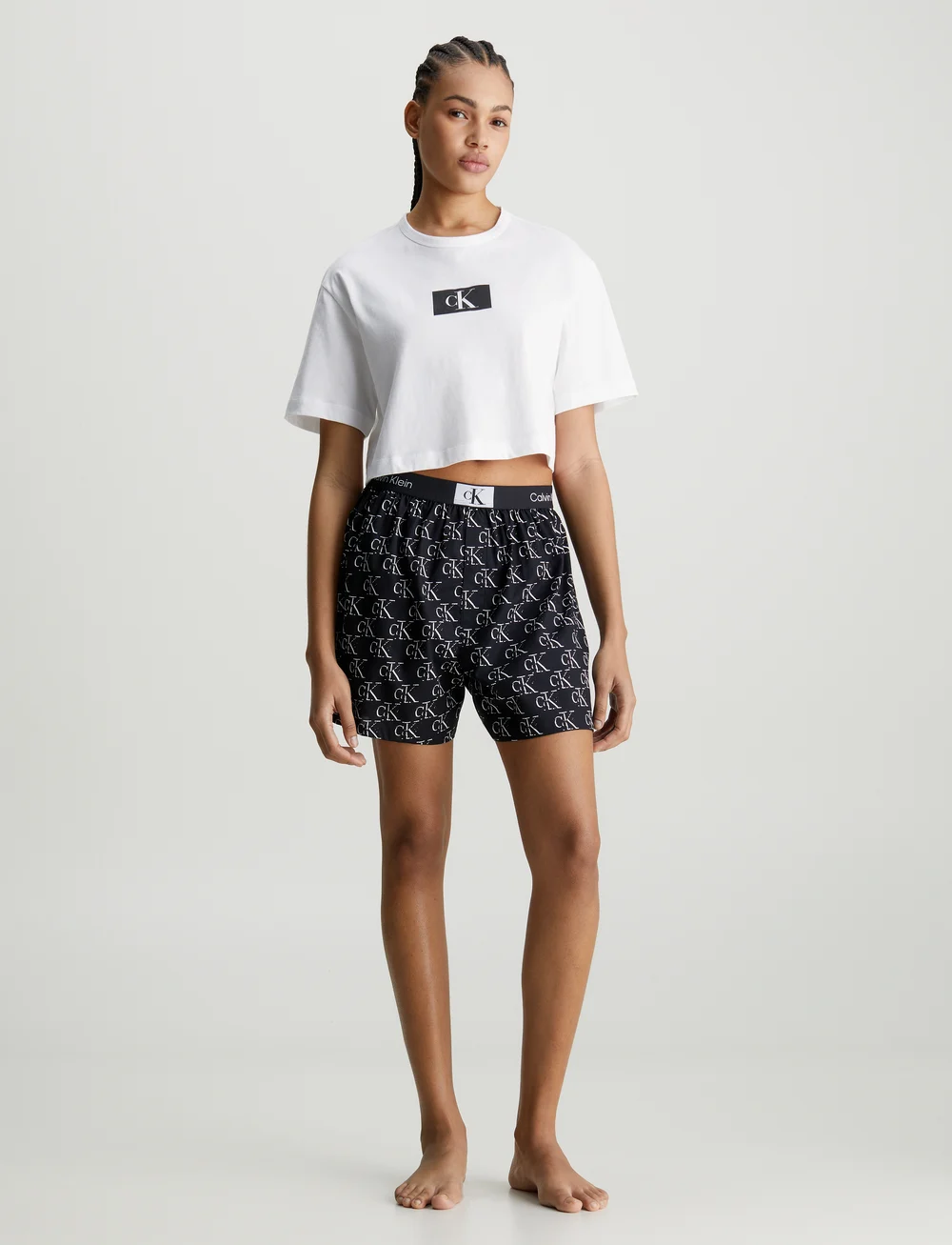 Calvin klein set online shorts and top