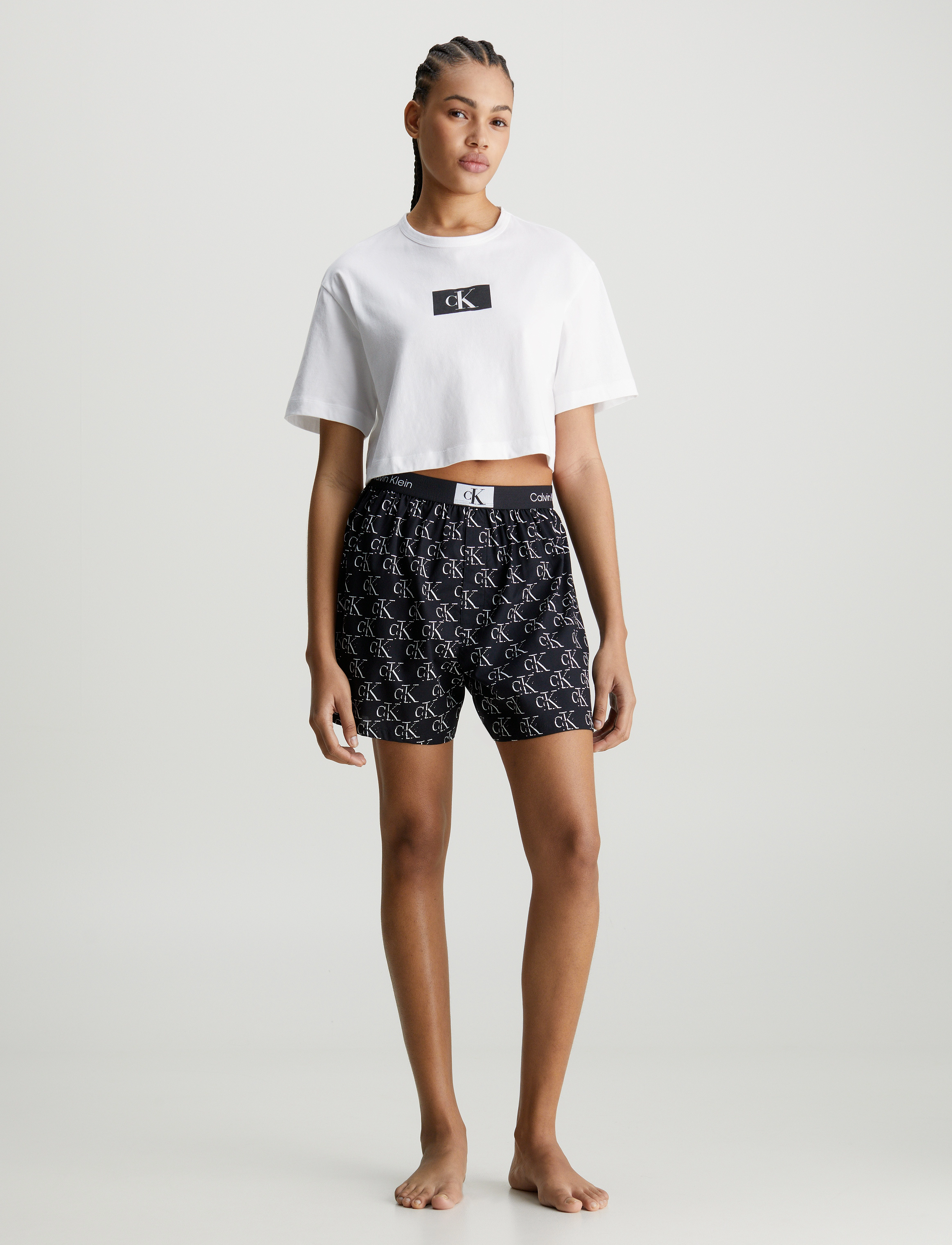 Calvin Klein - S/S SHORT SET - litho ck print+black - 1