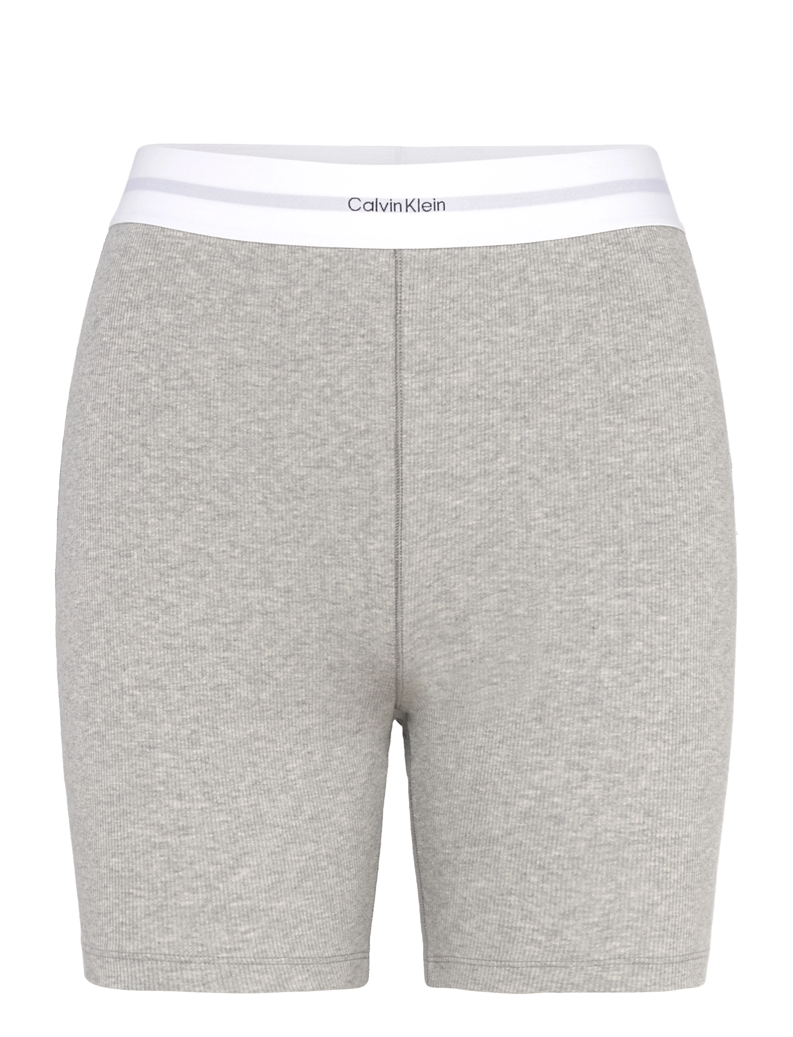 Calvin Klein RIB BIKE SHORT - Shorts - GREY HEATHER / grey