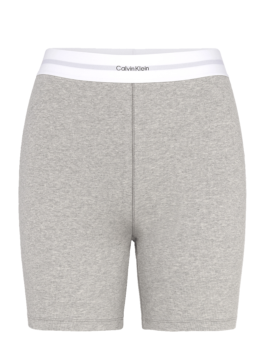 Calvin Klein - RIB BIKE SHORT - 1/2 pikkus - grey heather - 1