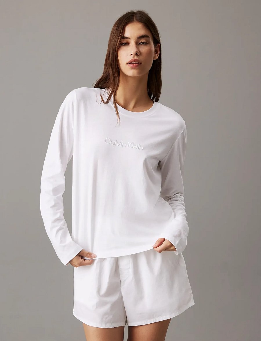 Calvin Klein - LONGSLEEVE CLASSIC - langærmede toppe - white - 0