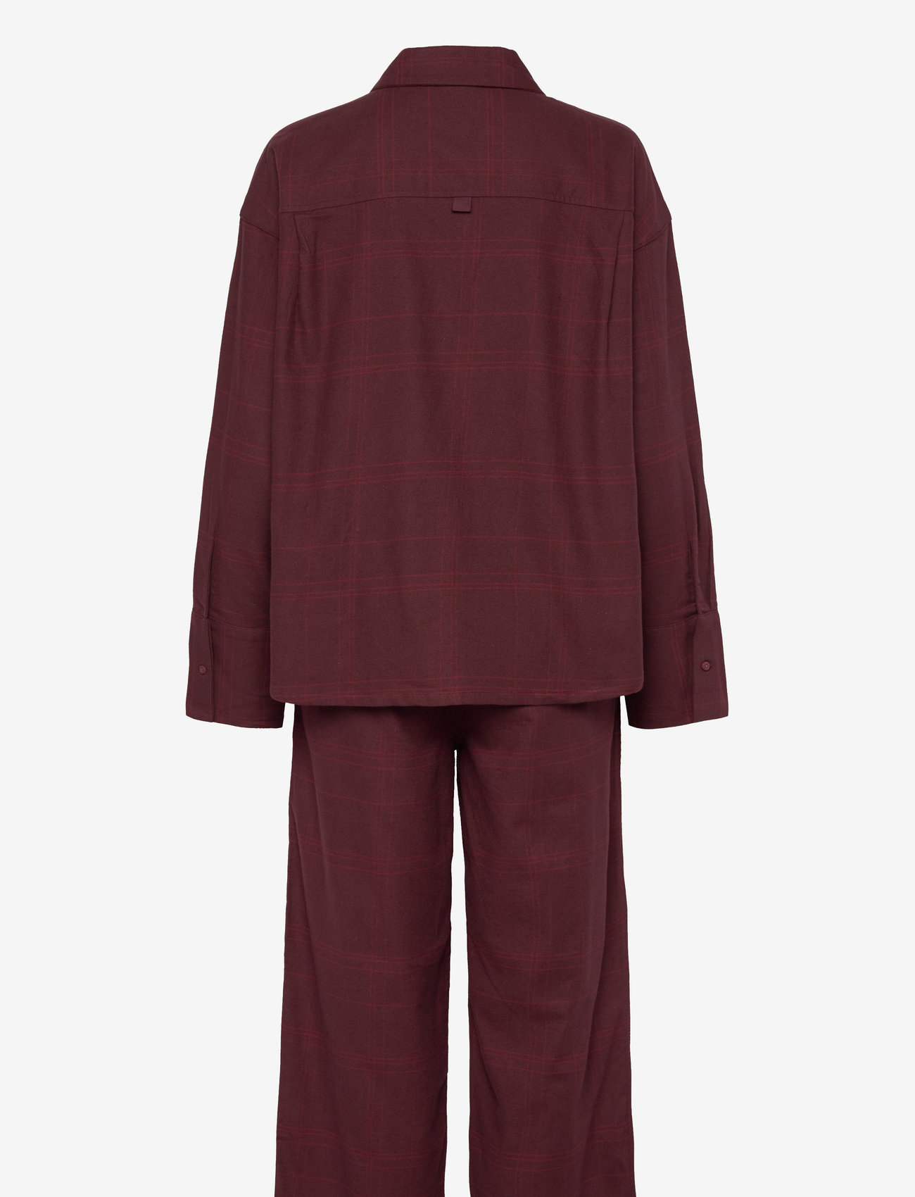Calvin Klein - L/S BUTTONDOWN & PANT SLEEP SET - beam plaid_truffle brown - 1