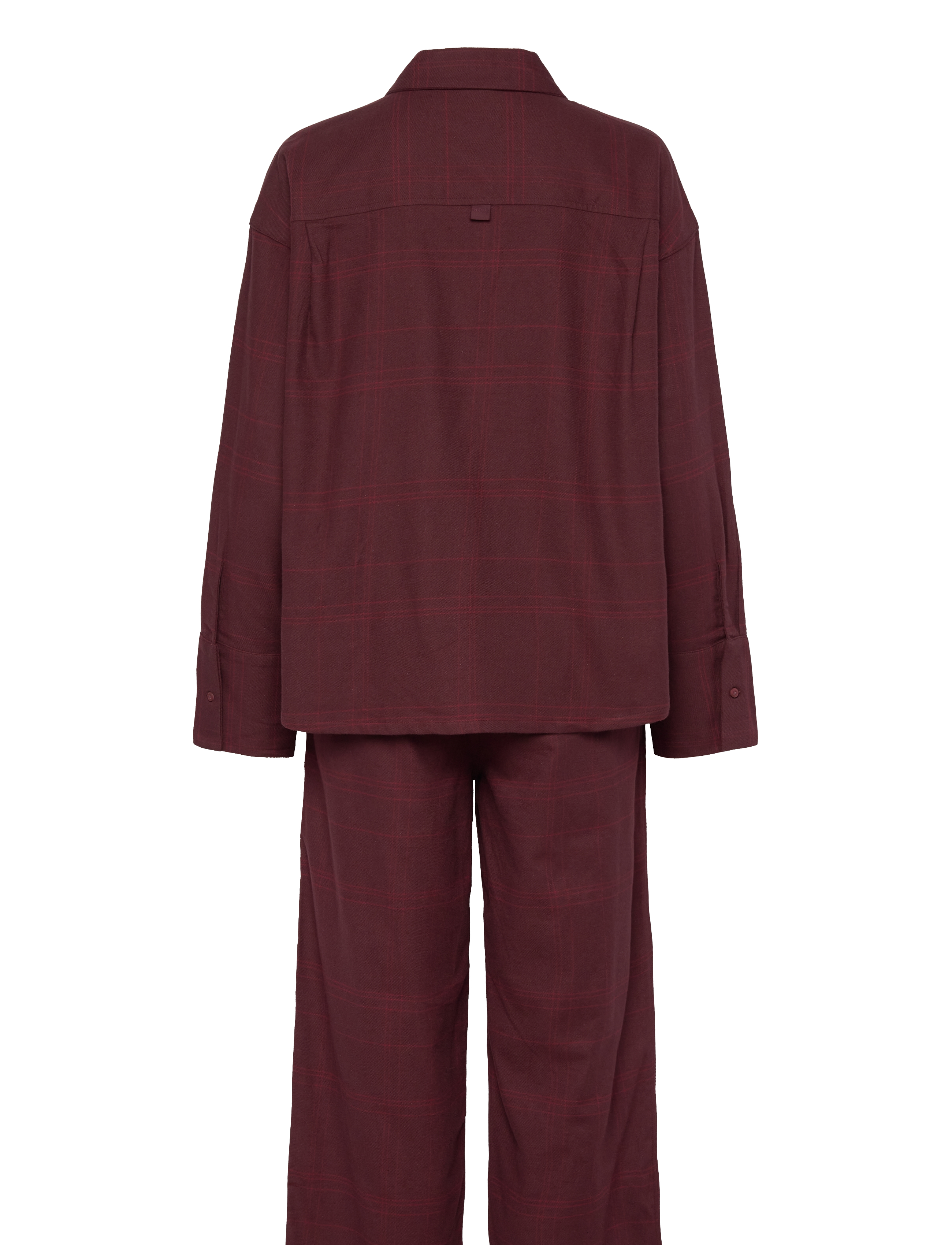 Calvin Klein - L/S BUTTONDOWN & PANT SLEEP SET - beam plaid_truffle brown - 2