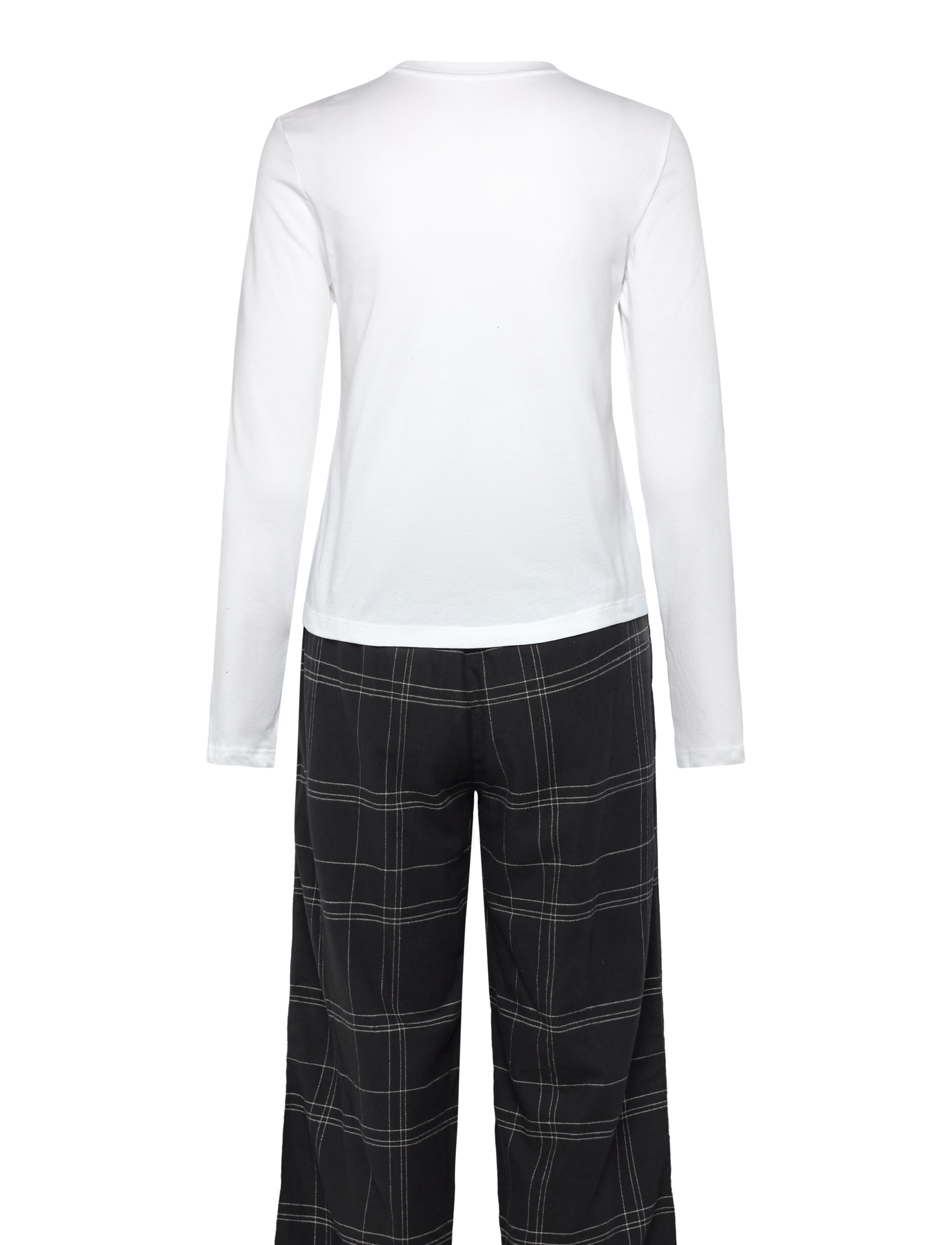 Calvin Klein - L/S TEE & PANT SLEEP SET - white (tee) / charcoal grey - 2
