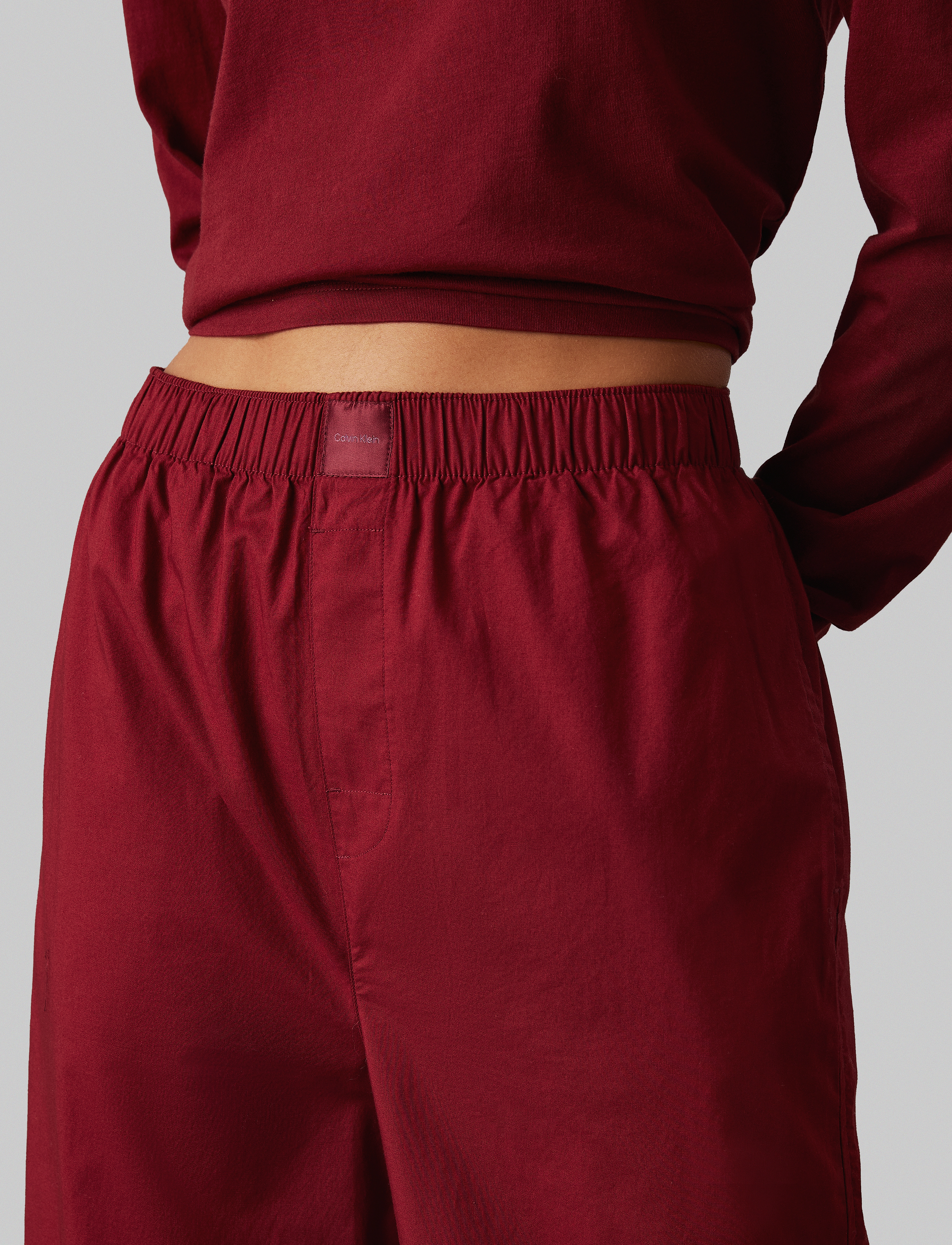 Calvin Klein - L/S SLEEP SET (COTTON TEE/PANT) - syrah (tee) / syrah - 3