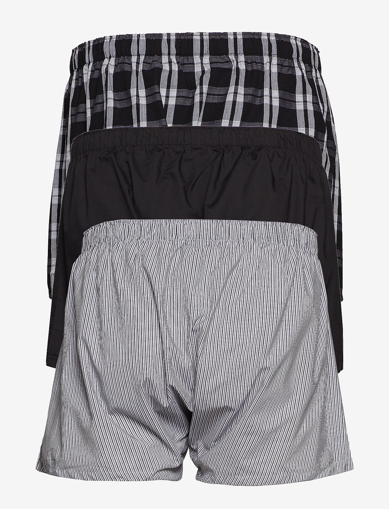 Calvin Klein - BOXER WVN 3PK - boxer shorts - blk/morgan plaid /montague stripe - 1