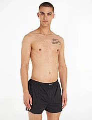 Calvin Klein - BOXER WVN 3PK - boxer shorts - blk/morgan plaid /montague stripe - 4