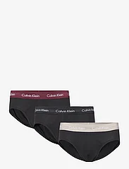 Calvin Klein - 3P HIP BRIEF - zemākās cenas - b- black, tawny port, porpoise wbs - 0