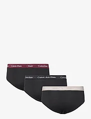 Calvin Klein - HIP BRIEF 3PK - alhaisimmat hinnat - b- black, tawny port, porpoise wbs - 1
