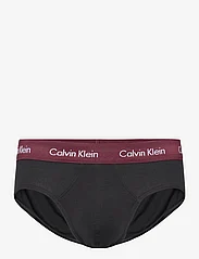 Calvin Klein - 3P HIP BRIEF - alhaisimmat hinnat - b- black, tawny port, porpoise wbs - 4