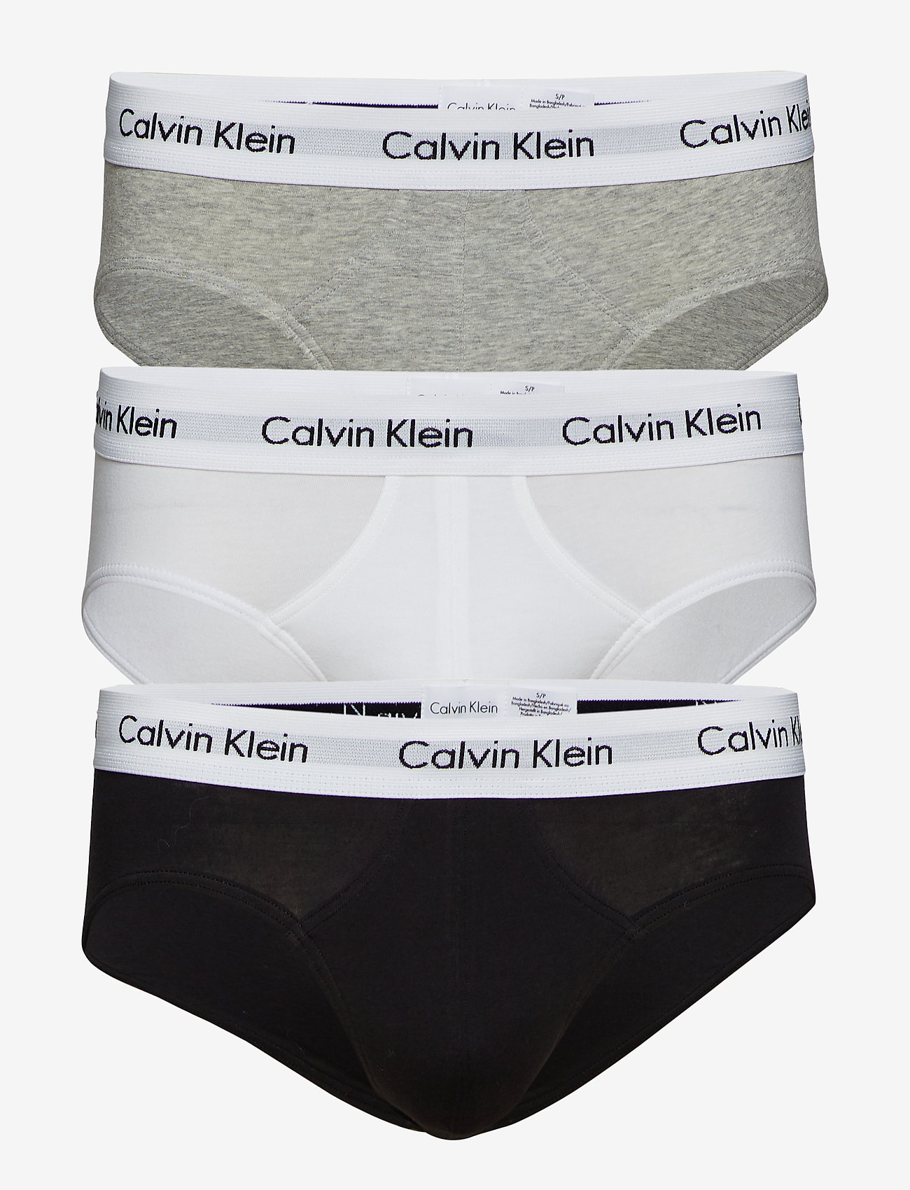 Calvin Klein - 3P HIP BRIEF - mažiausios kainos - black/white/grey heather - 0
