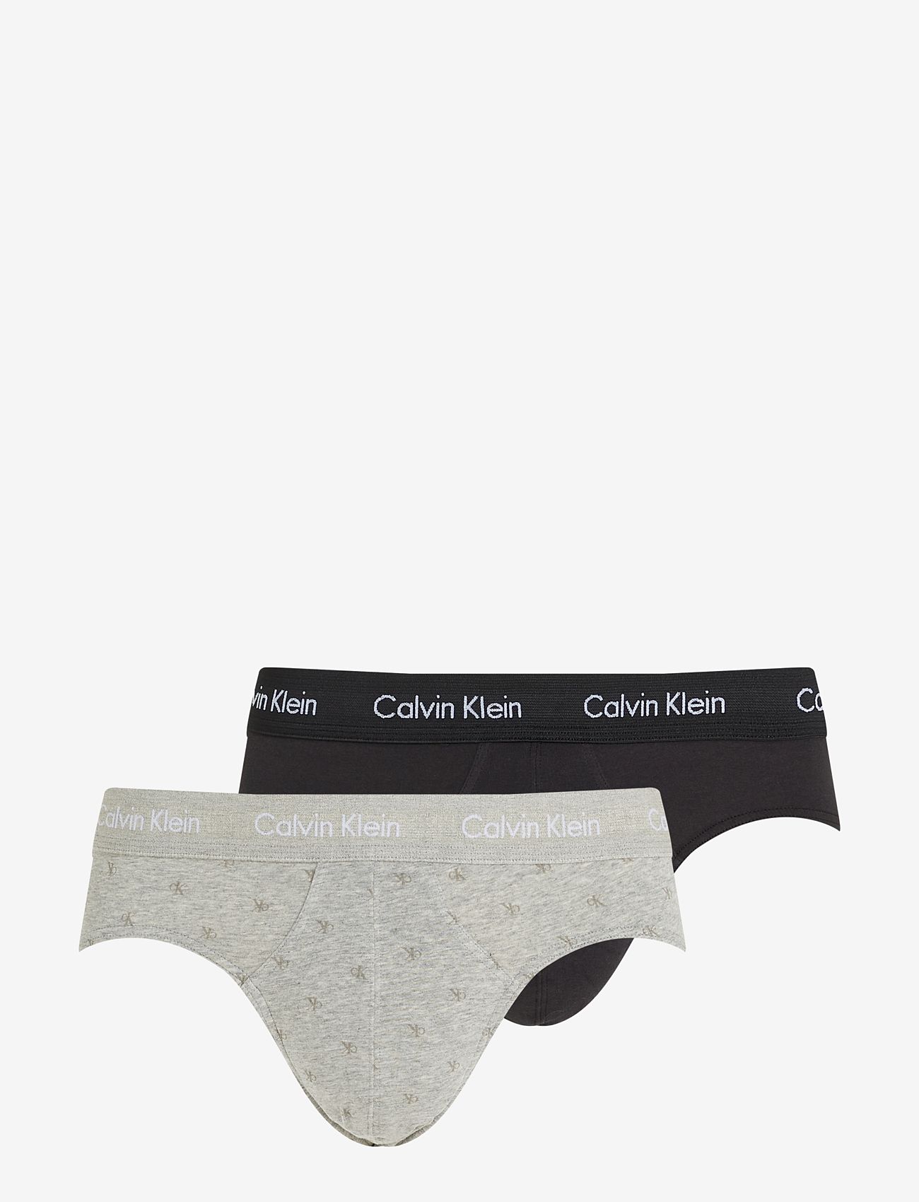 Calvin Klein - 3P HIP BRIEF - blk, diamond logo_gr heath, n stone - 1