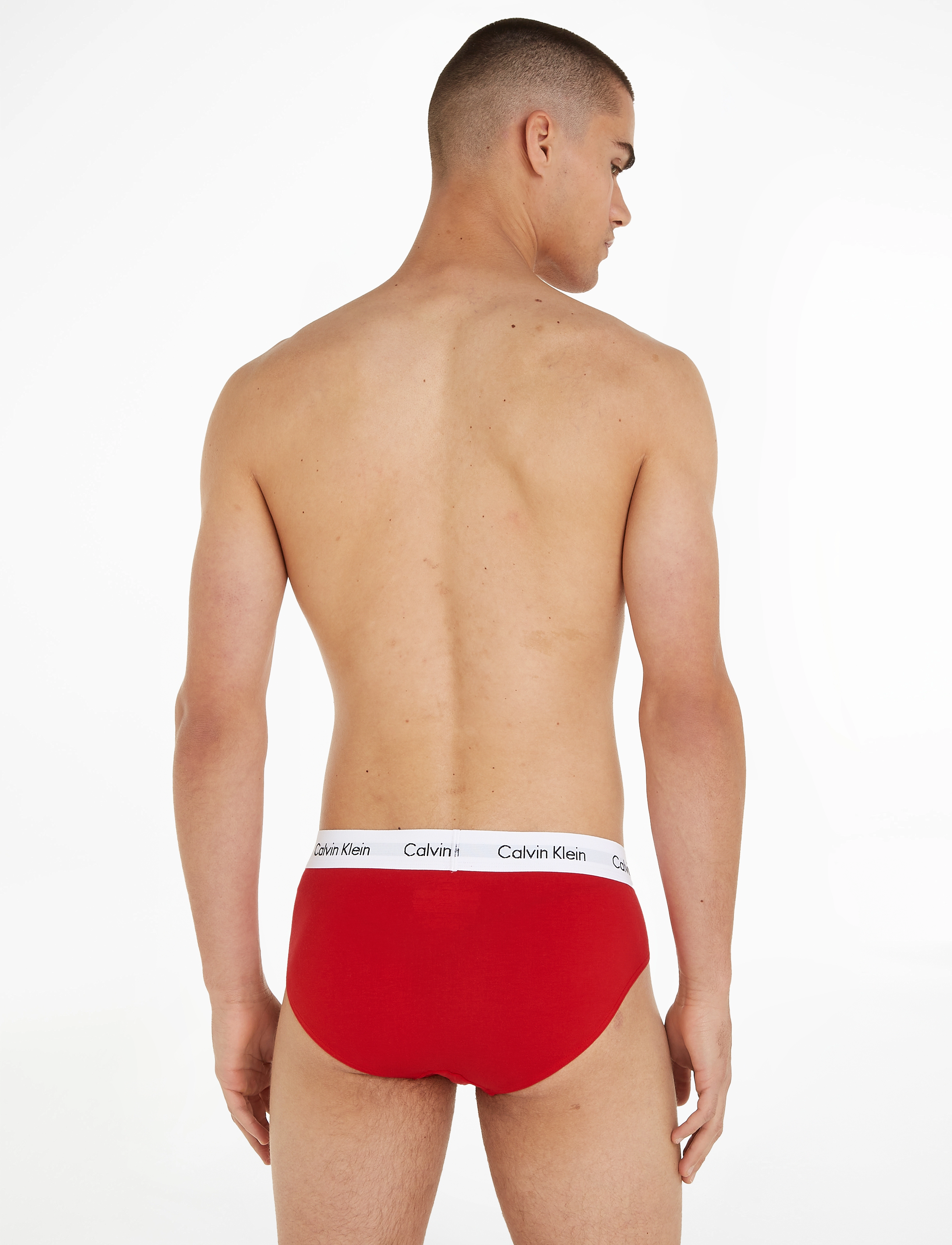 Calvin Klein - 3P HIP BRIEF - white/red ginger/pyro blue - 4