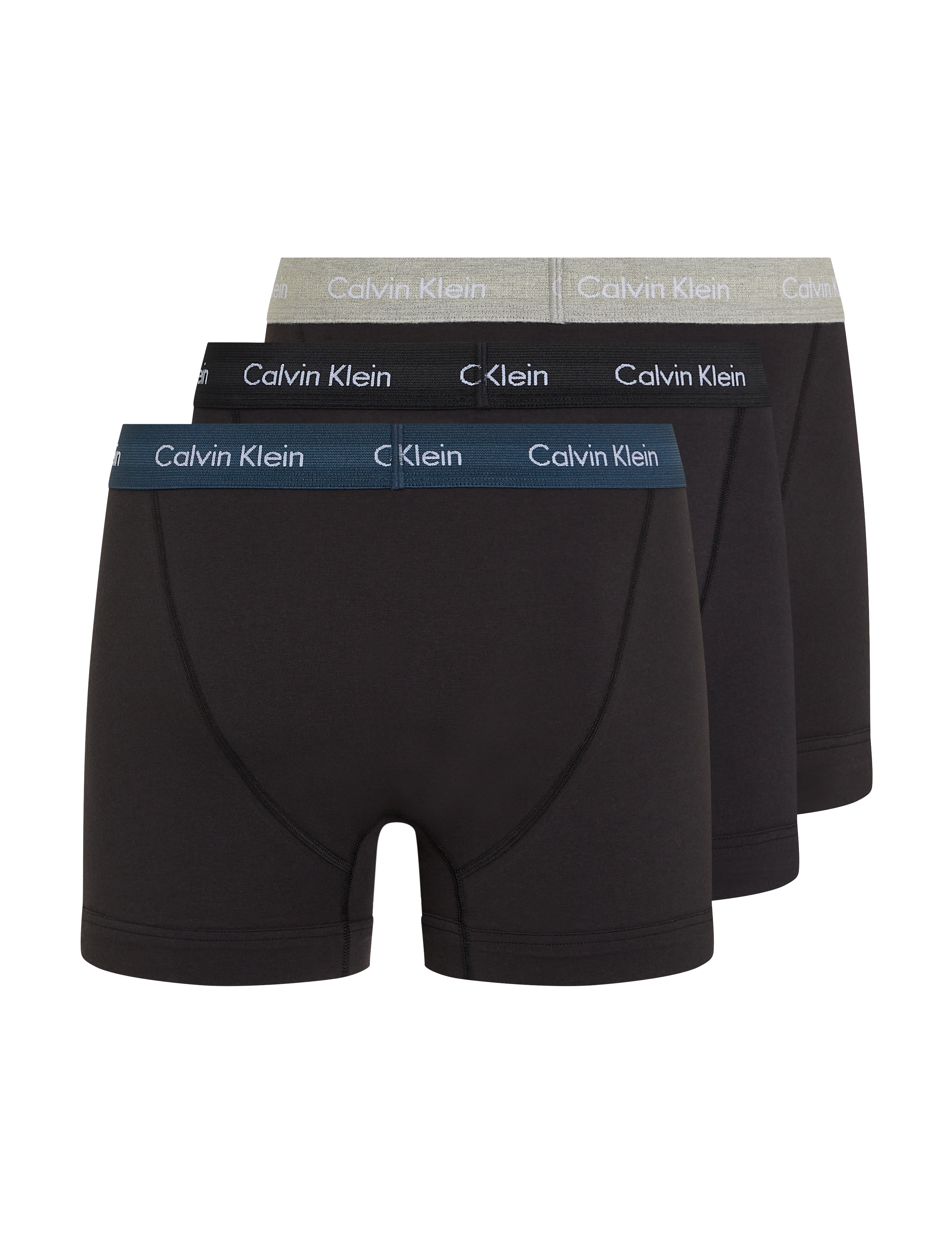 Calvin Klein - Trunk 3pk - b- black, gr heath, navy stone wbs - 4