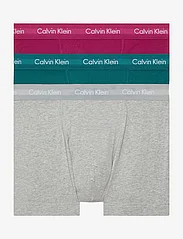 Calvin Klein - 3P TRUNK - boxerkalsonger - grey heather/chesapeake bay/jewel - 0