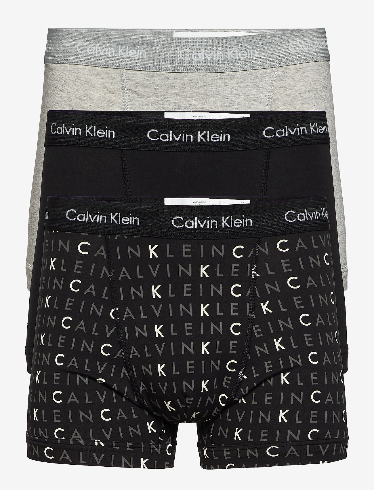 Calvin Klein - TRUNK 3PK - madalaimad hinnad - black/grey heather/subdued logo - 0