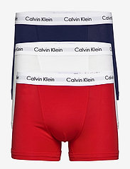 Calvin Klein - 3P TRUNK - majtki w wielopaku - white/red ginger/pyro blue - 1