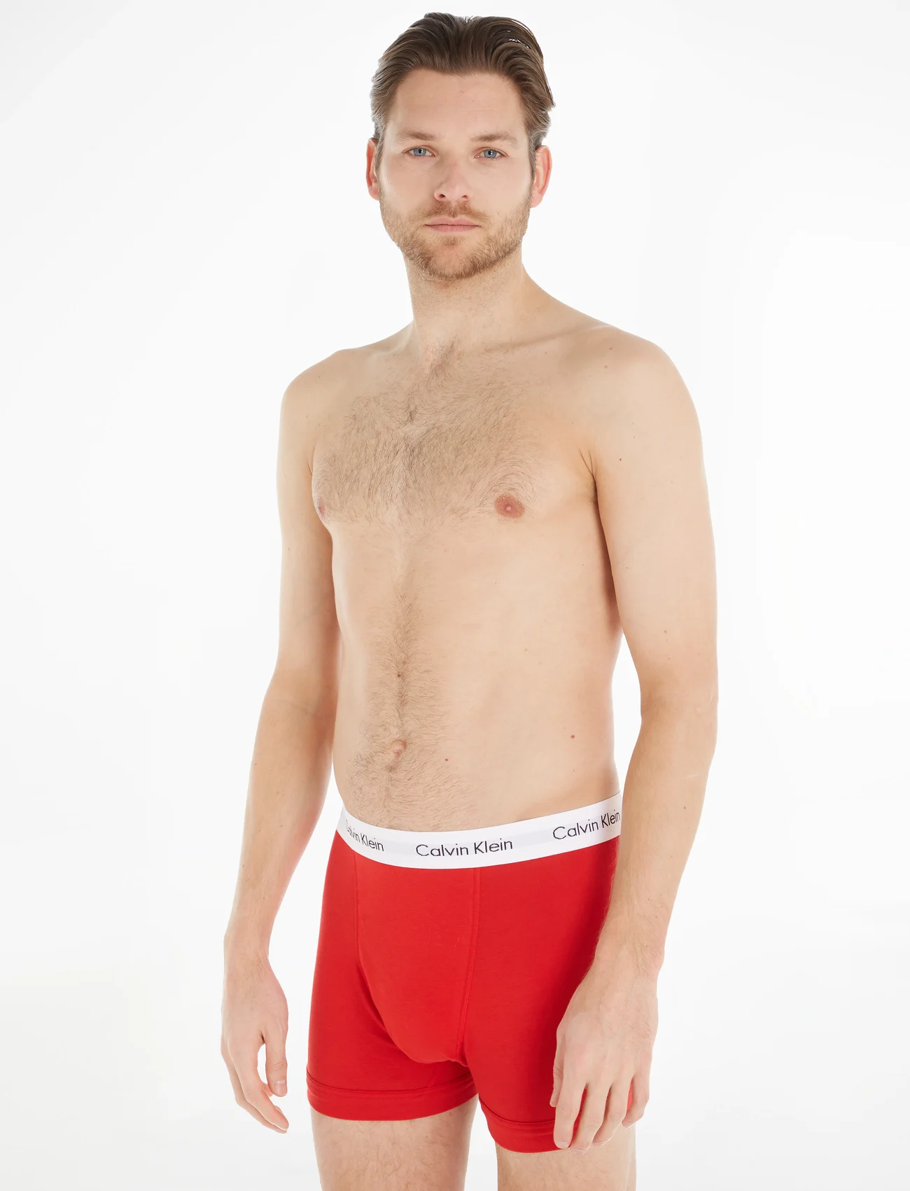 Calvin Klein - 3P TRUNK - boxer briefs - white/red ginger/pyro blue - 0