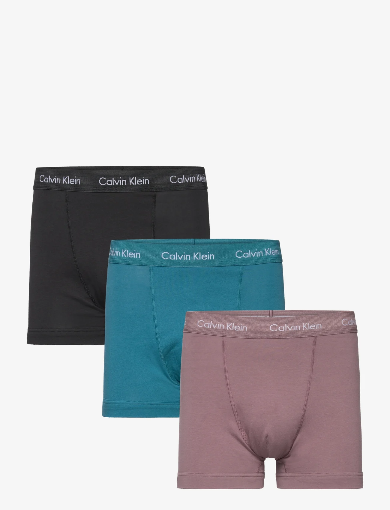 Calvin Klein - TRUNK 3PK - boxer briefs - black/capri rose/ocean depths - 0
