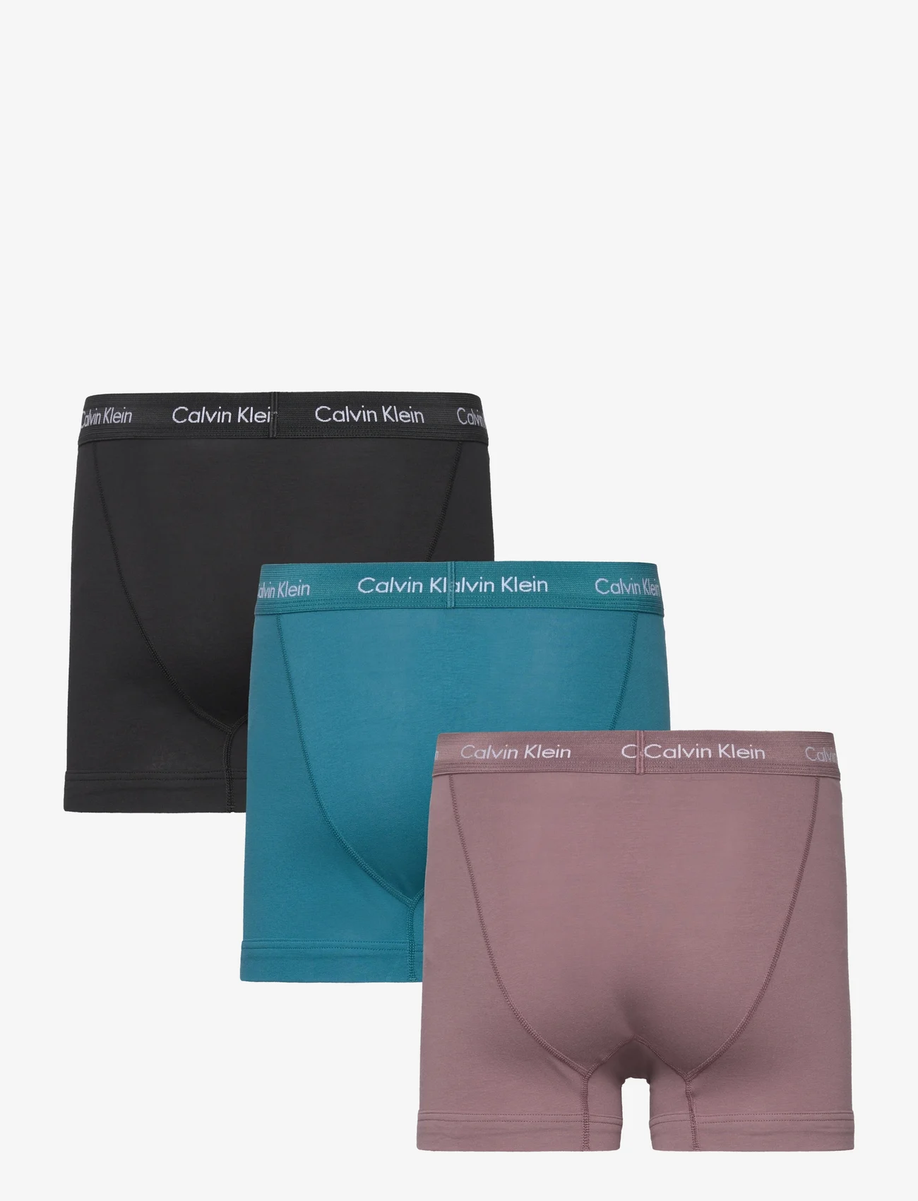 Calvin Klein - TRUNK 3PK - boxer briefs - black/capri rose/ocean depths - 1
