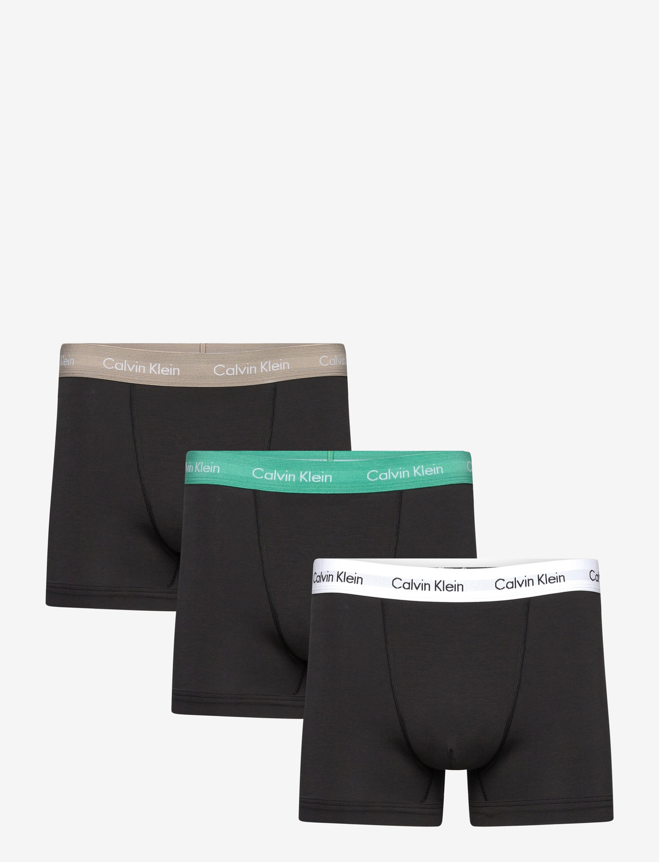 Calvin Klein - TRUNK 3PK - bb w/ wht, qrll, vntg khk wbs - 0