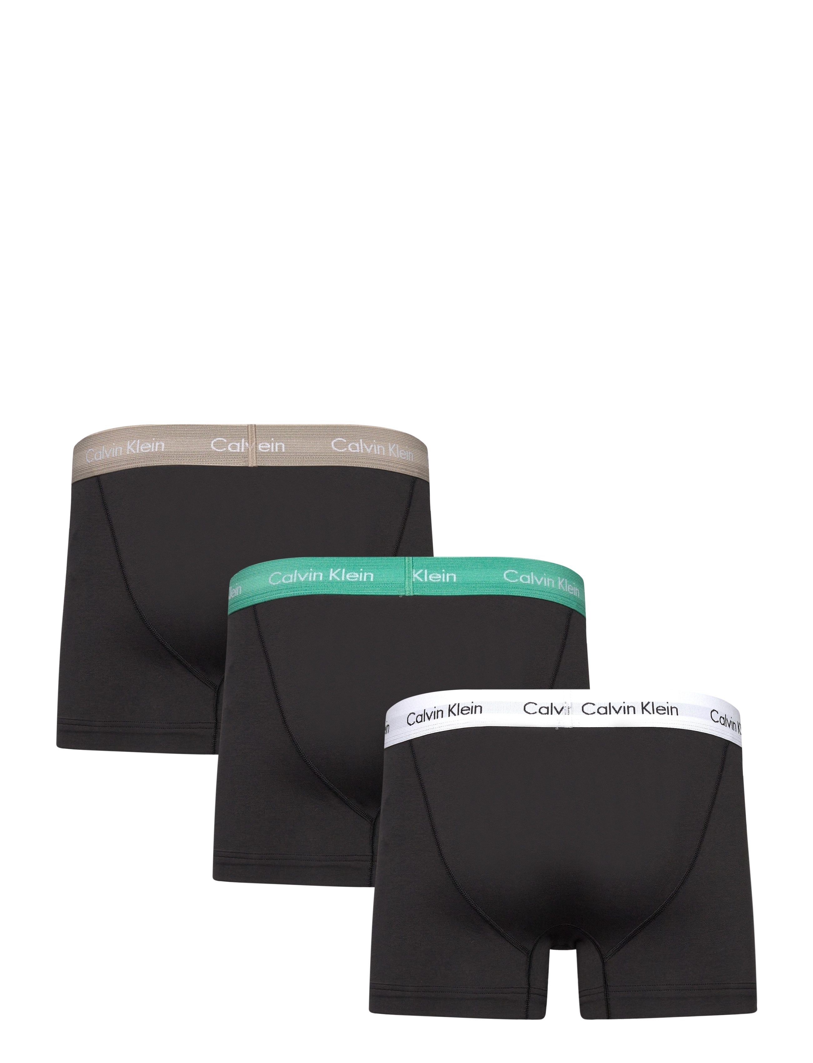 Calvin Klein - Trunk 3pk - bb w/ wht, qrll, vntg khk wbs - 2