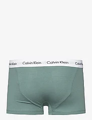 Calvin Klein - 3P LOW RISE TRUNK - zemākās cenas - viv bl, arona, sageb grn w/ wh wbs - 3