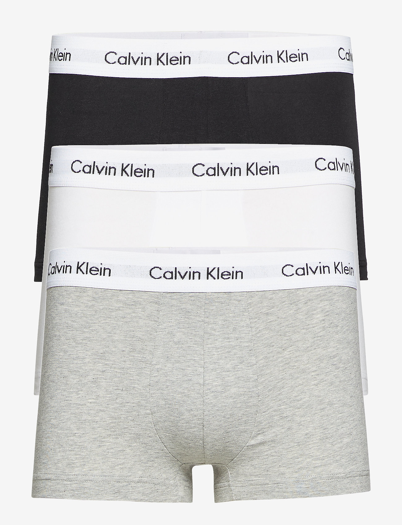 Calvin Klein - 3P LOW RISE TRUNK - multipack underpants - black/white/grey heather - 1