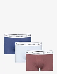 Calvin Klein - LOW RISE TRUNK 3PK - boxer briefs - marron, skyway, true nv w/ wt wbs - 0