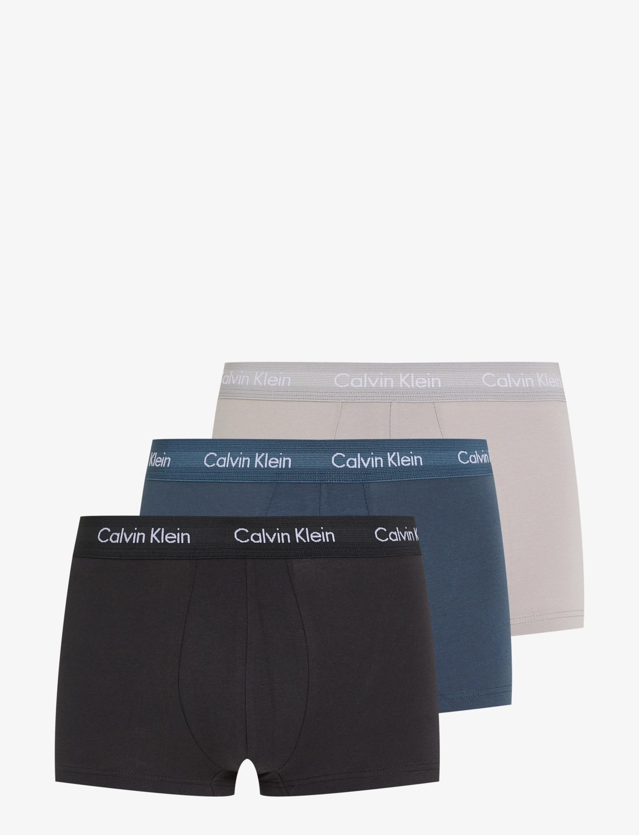 Calvin Klein - 3P LOW RISE TRUNK - black, hemisphere blue, ash - 1