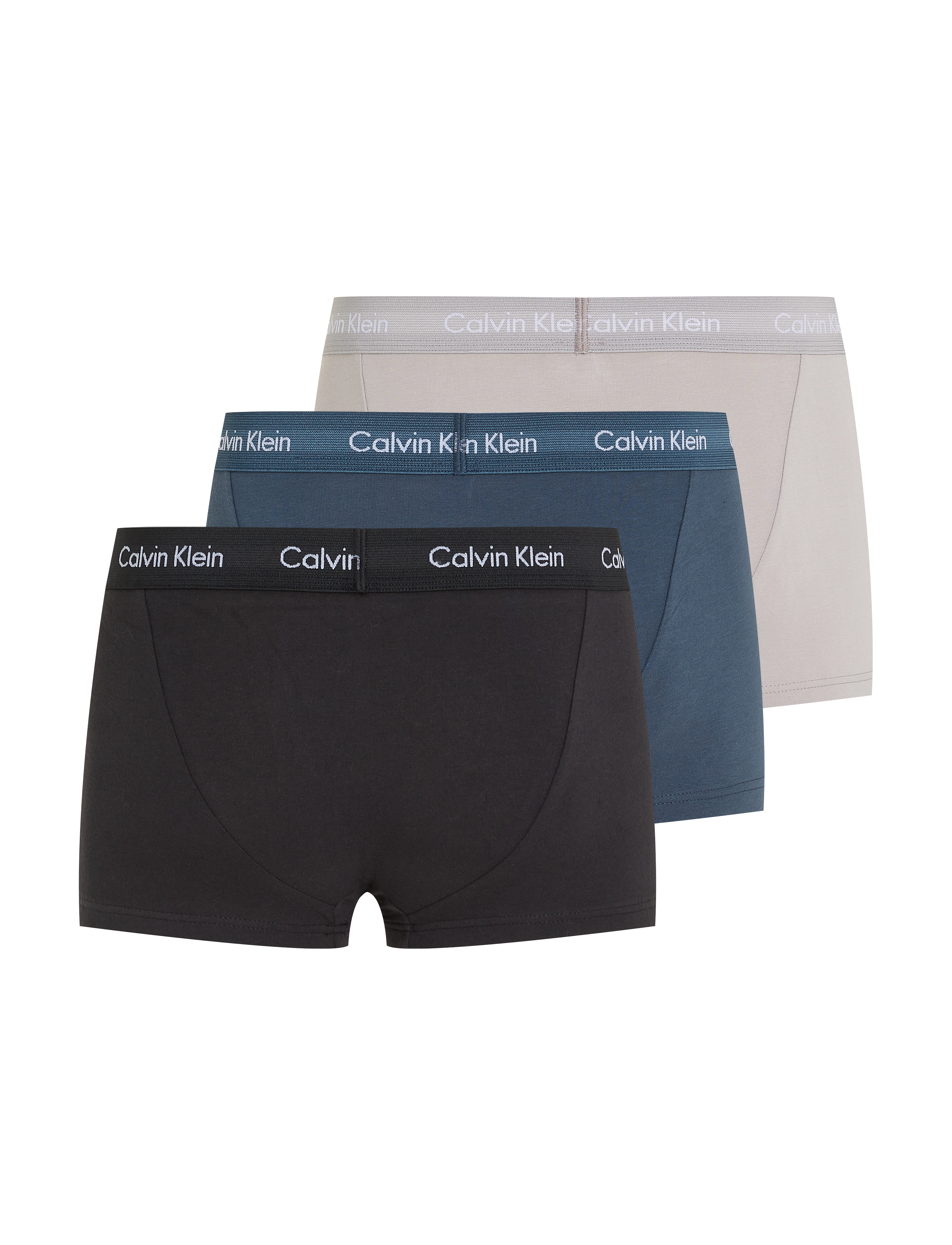 Calvin Klein - 3P LOW RISE TRUNK - black, hemisphere blue, ash - 4