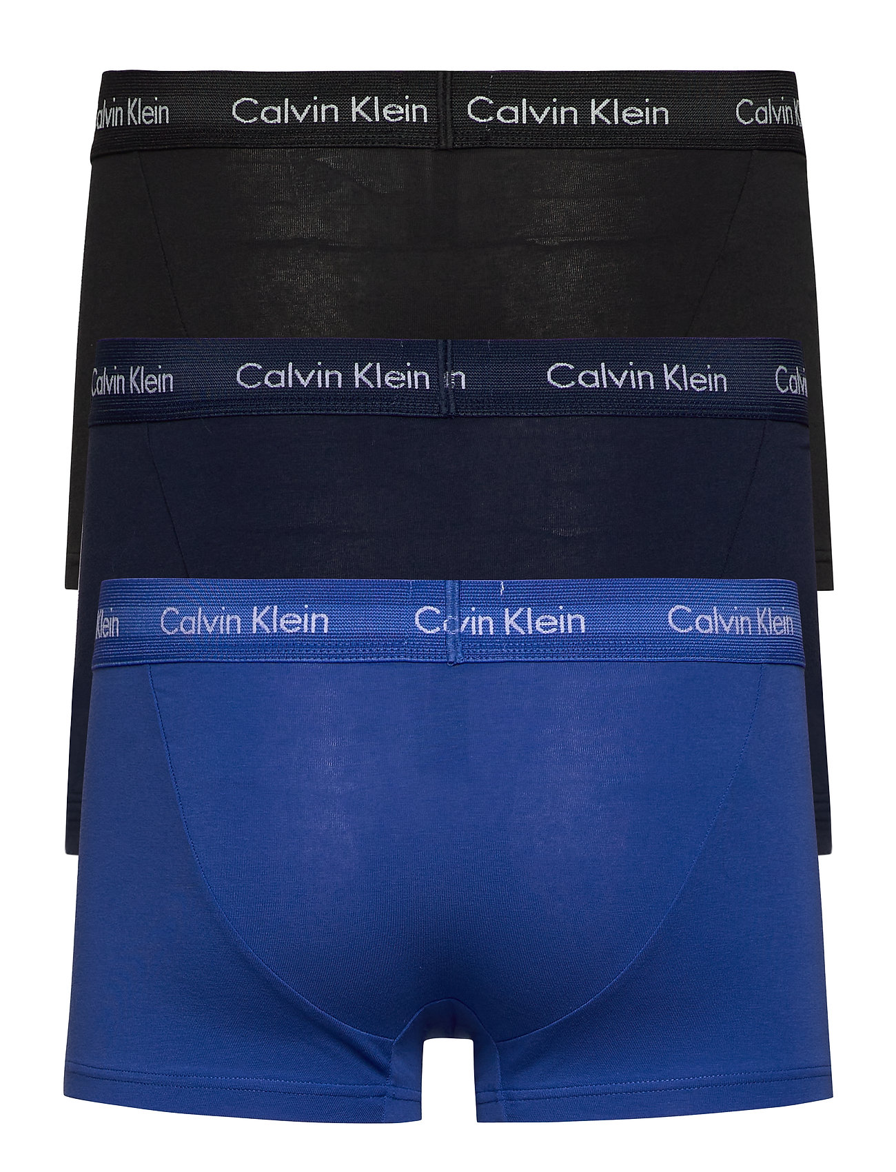 Calvin Klein - 3P LOW RISE TRUNK - zemākās cenas - black/blueshadow/cobaltwater dtm wb - 1
