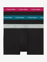 Calvin Klein - 3P LOW RISE TRUNK - zemākās cenas - b- gry htr/chesapeake bay/jwl wbs - 0