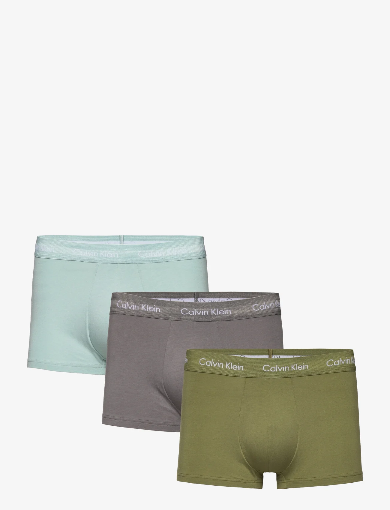 Calvin Klein - LOW RISE TRUNK 3PK - boxerkalsonger - olv branch, charcoal gry, gry mist - 0