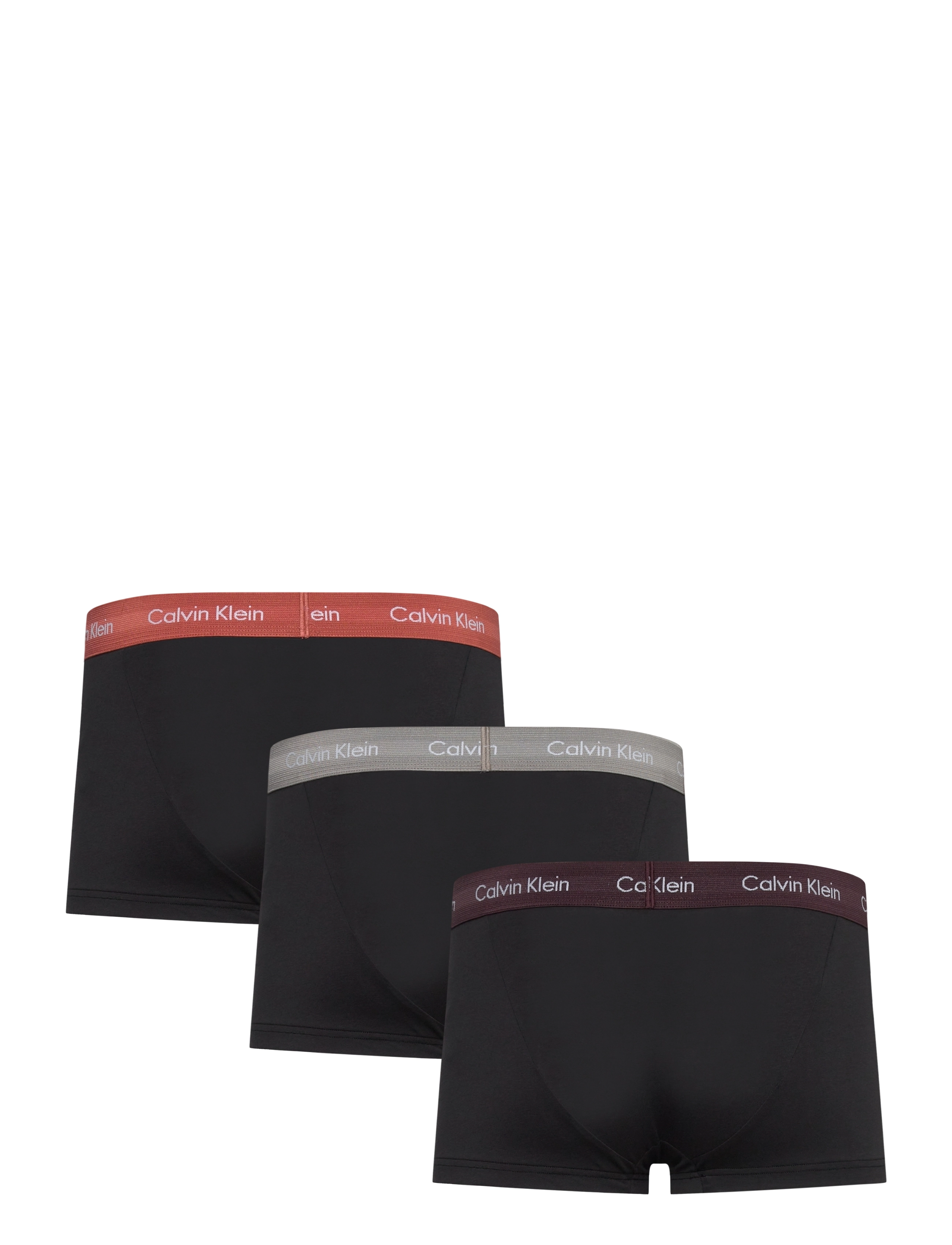 Calvin Klein - Low Rise Trunk 3pk - b- rock ridge, fudge, bruchetta wbs - 3