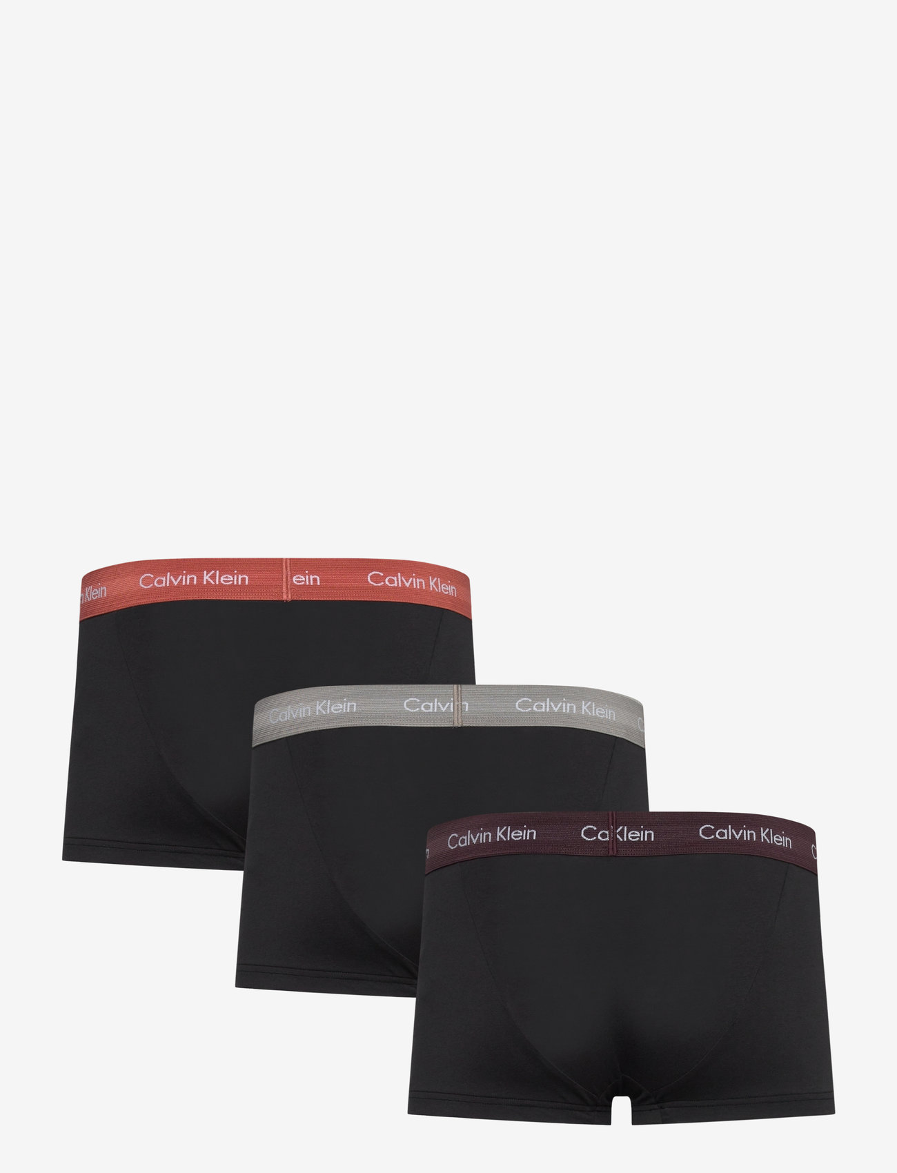 Calvin Klein - 3P LOW RISE TRUNK - b- rock ridge, fudge, bruchetta wbs - 3