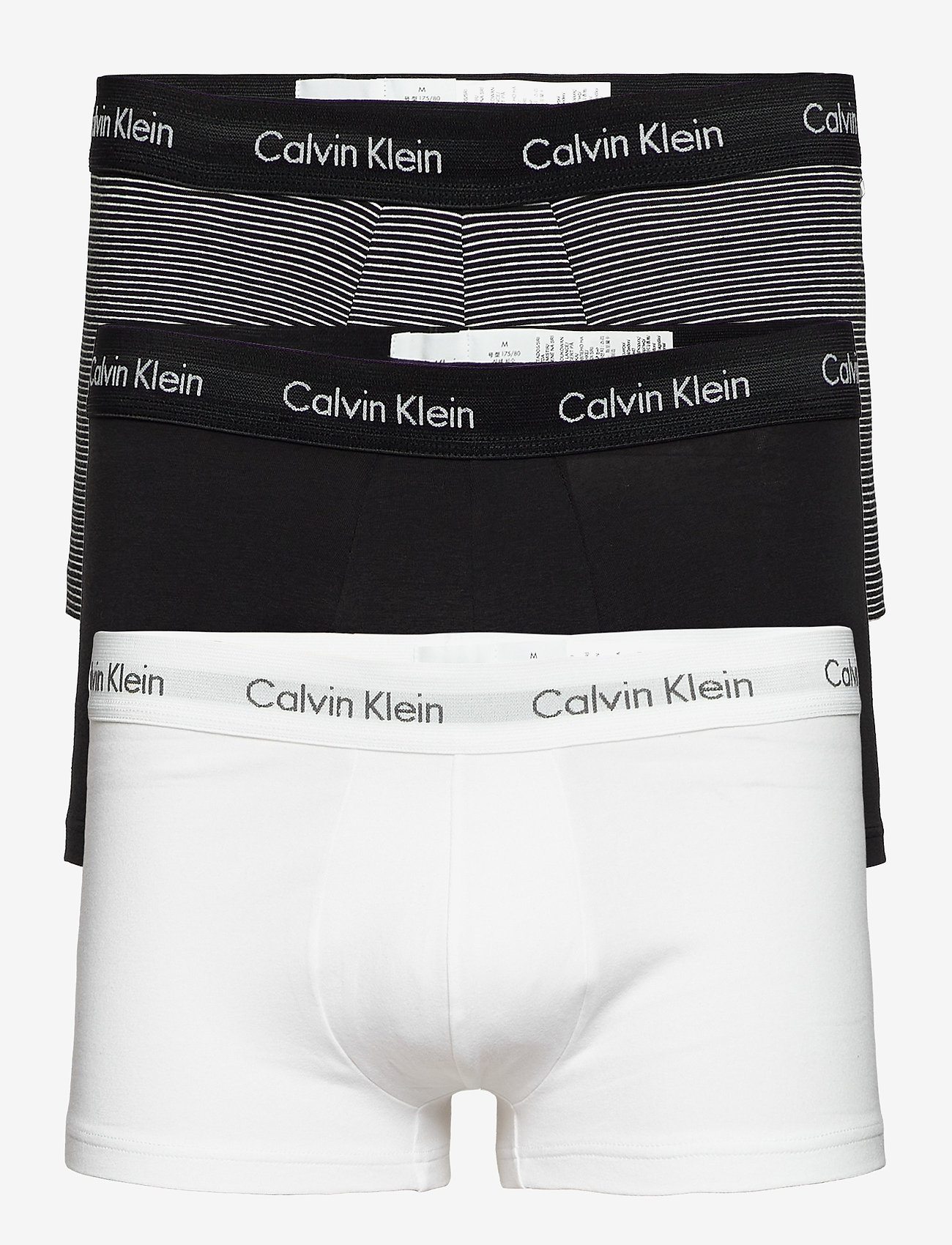 Calvin Klein - 3P LOW RISE TRUNK - multipack underbukser - white/ b&w stripe/ black - 1
