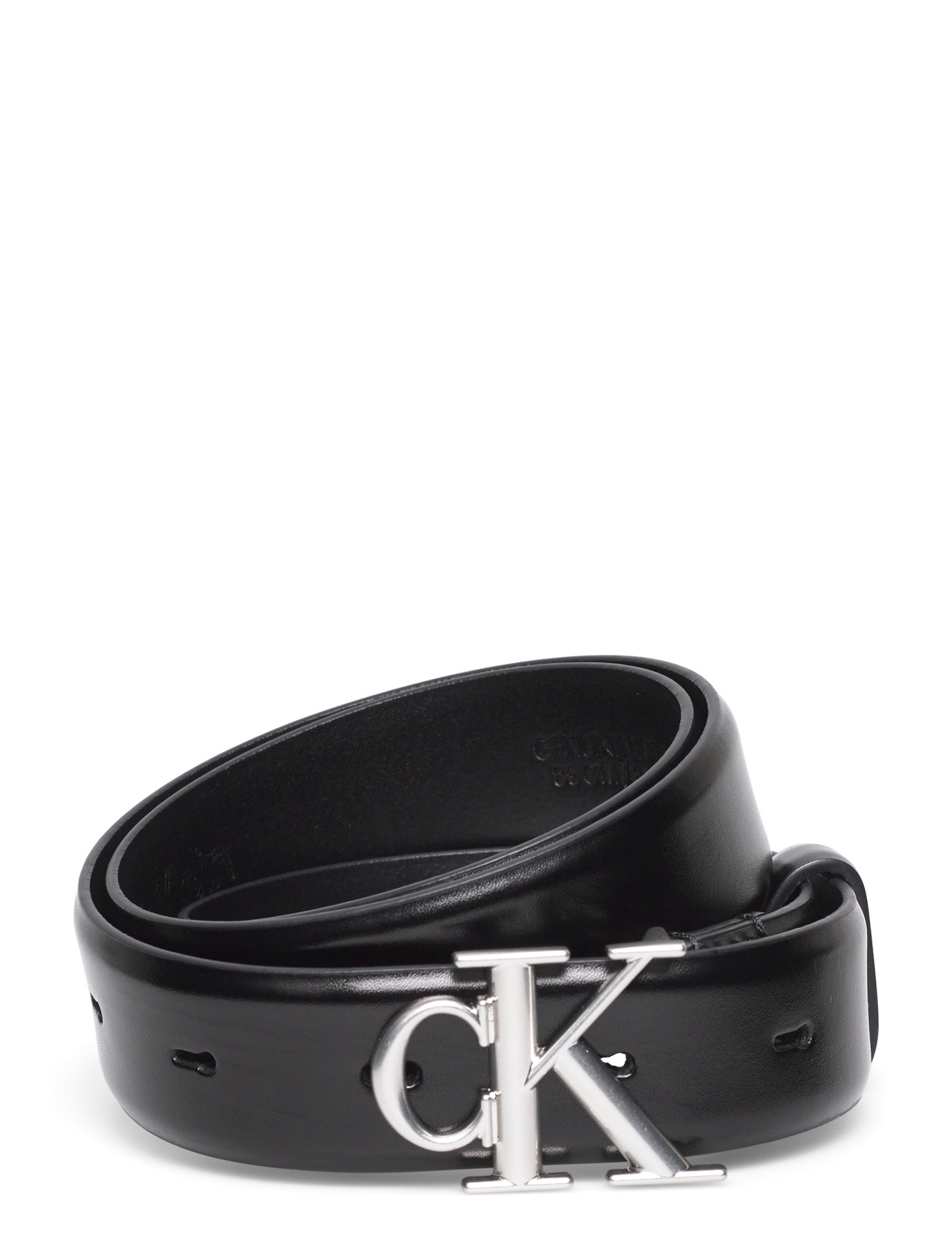 Calvin Klein Round Ck Buckle 30Mm Belt Smooth - - 75 1