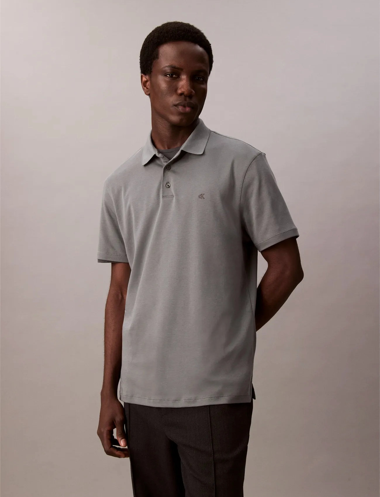 Calvin Klein Ss Supima Chest Emb Polo - - S 9