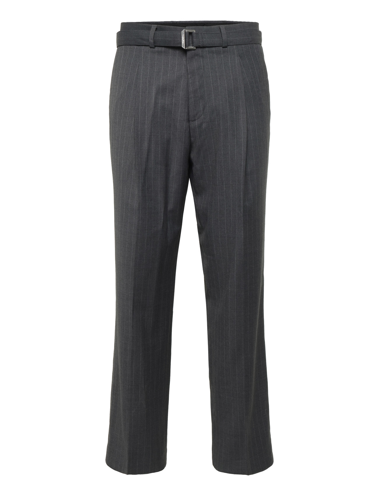 Calvin Klein | Straight Wool Pinstripe Belted T | 36