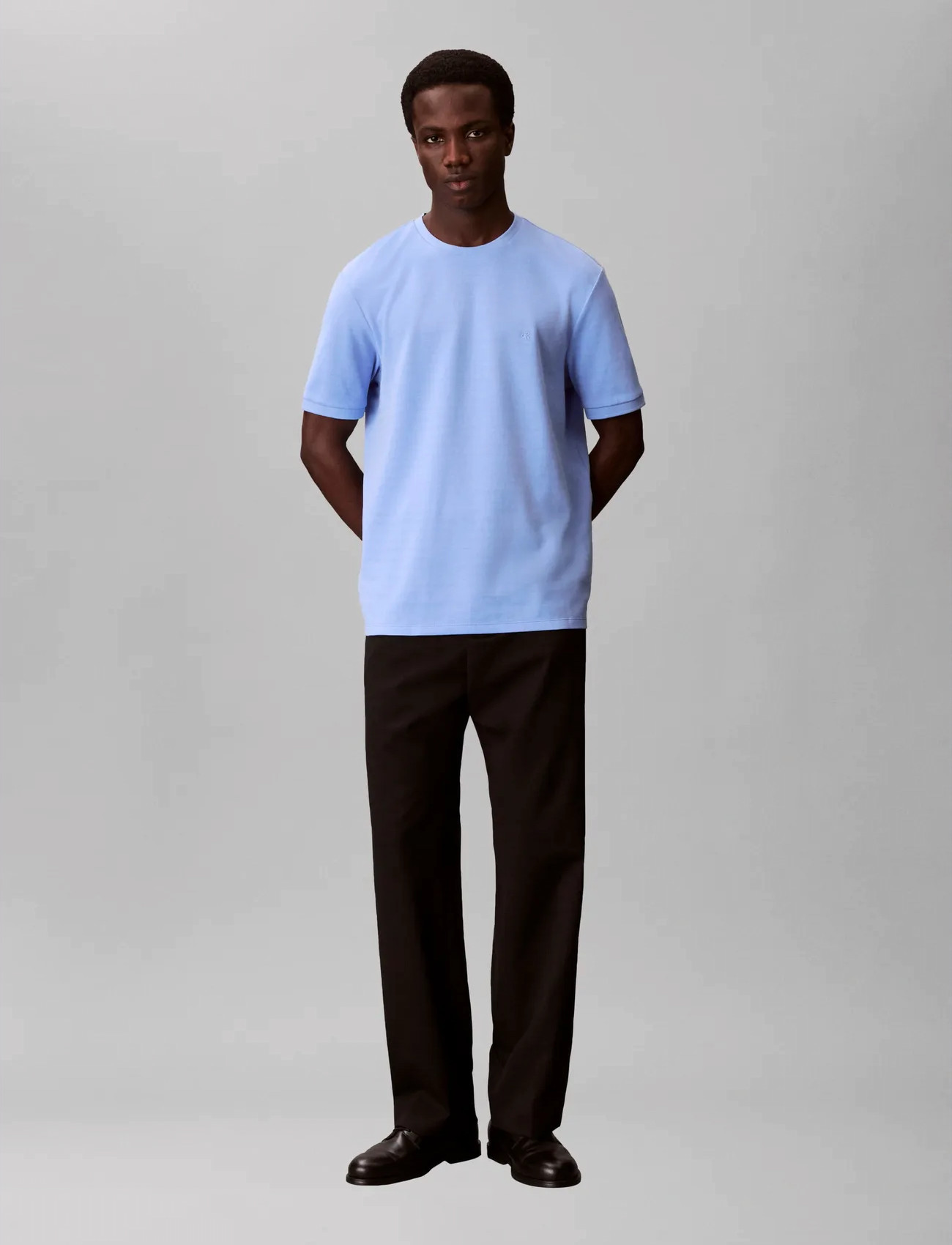 Calvin Klein Ss Tonal Stripe Crewnk Tee - Blue - S 2