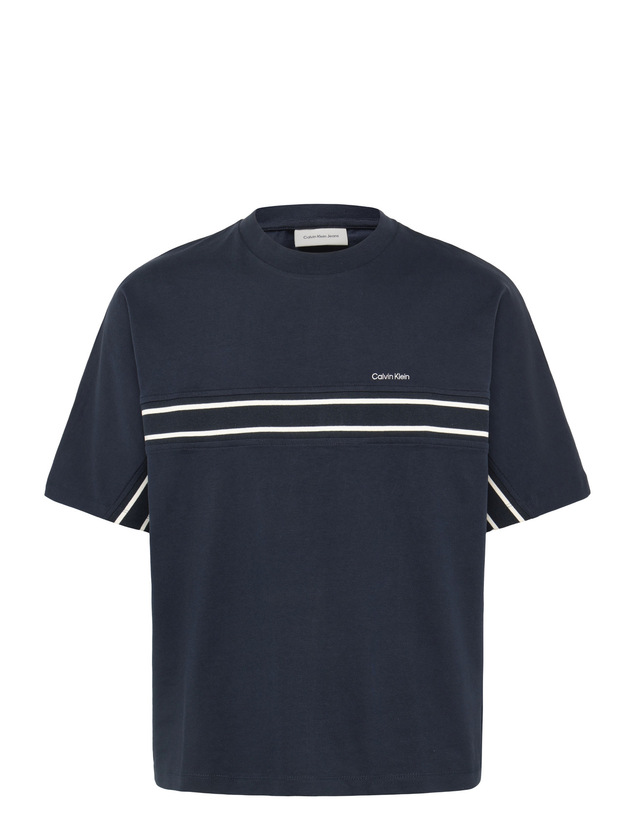 Calvin Klein | Ss 16S Jersey Logo Jacquard Tee | XL