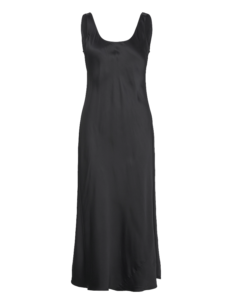 Calvin Klein - VISCOSE SATIN SLIP DRESS - slip dresses - black archroma - 0