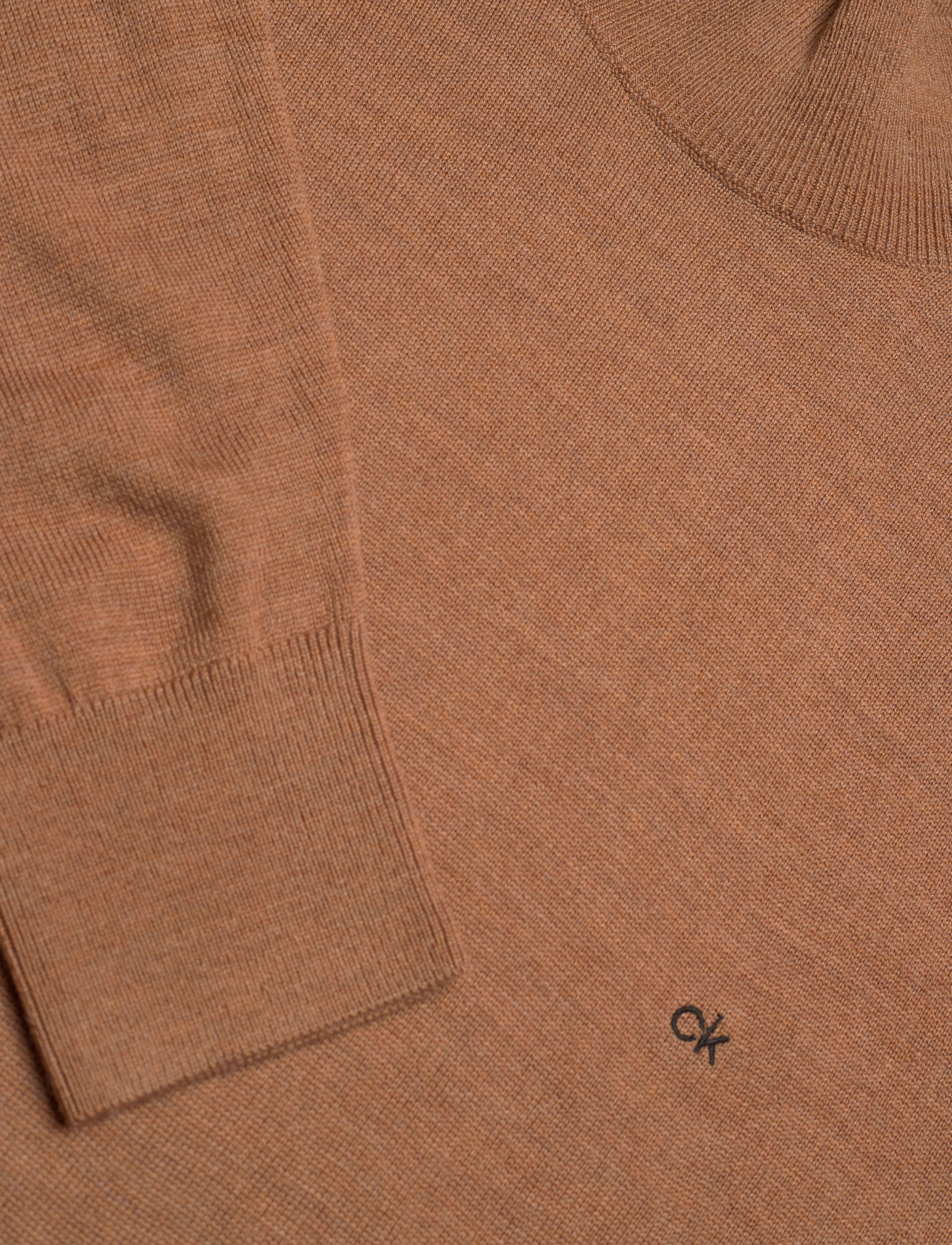 Calvin Klein - SUPERIOR WOOL MOCK PULLOVER - travertine - 2