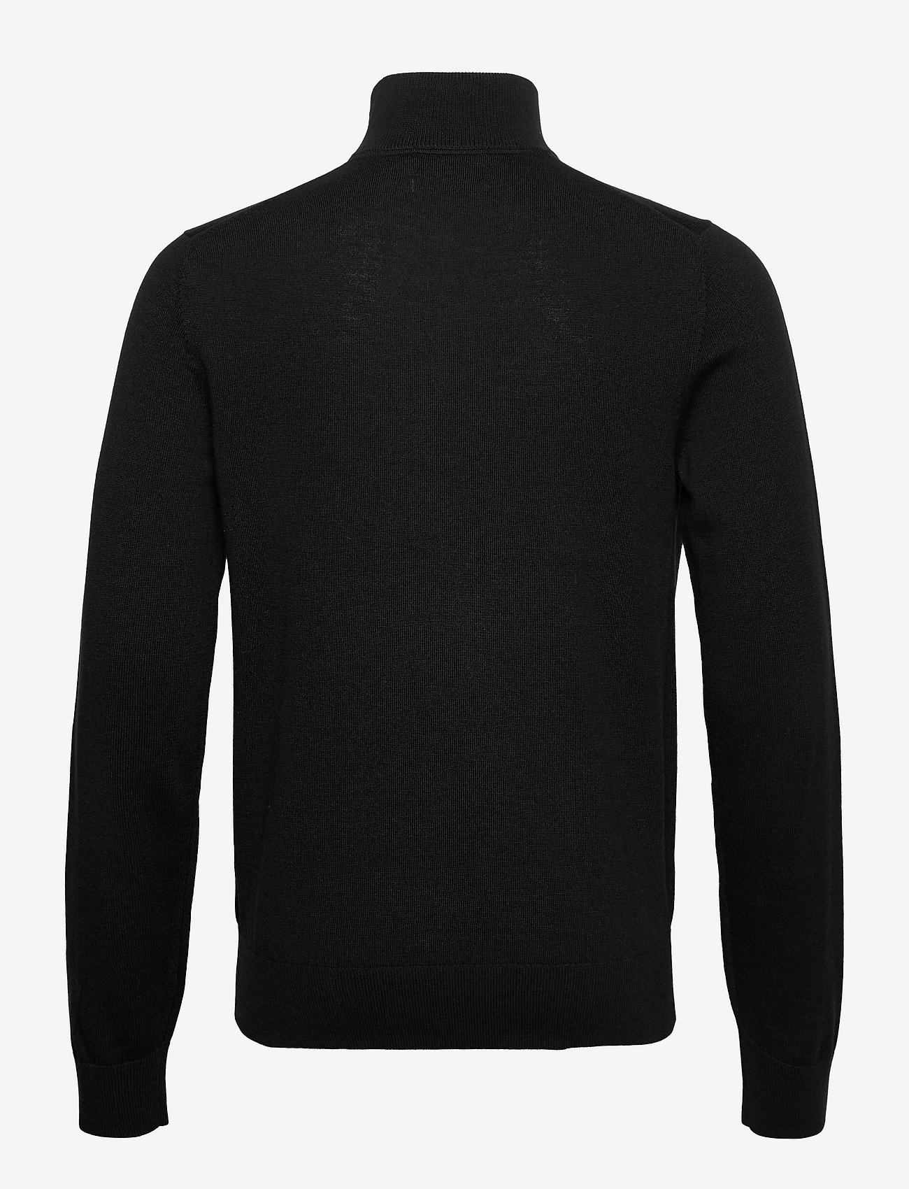 Calvin Klein - SUPERIOR WOOL ZIP-MOCK SWEATER - ck black - 1