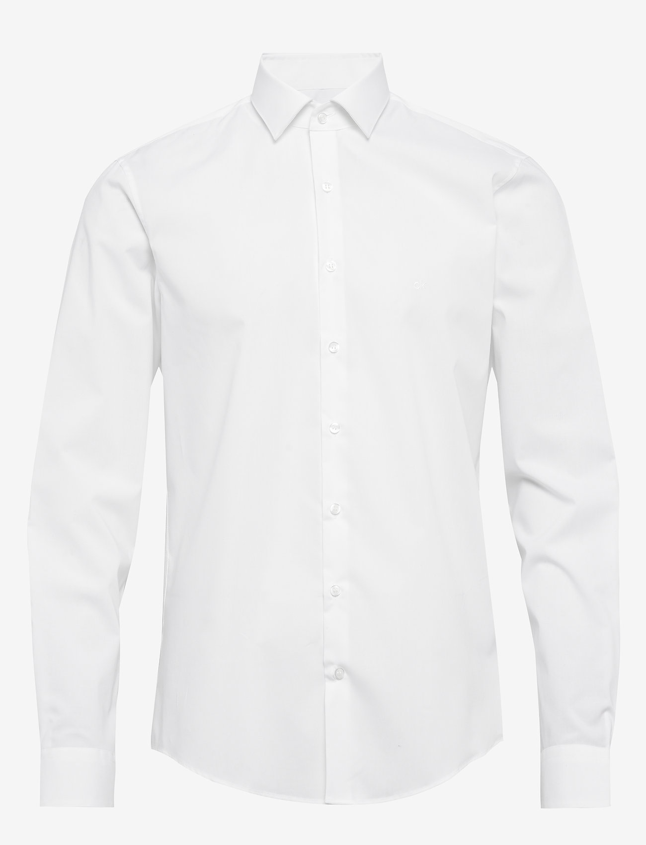 Calvin Klein - POPLIN STRETCH SLIM SHIRT - df white - 0