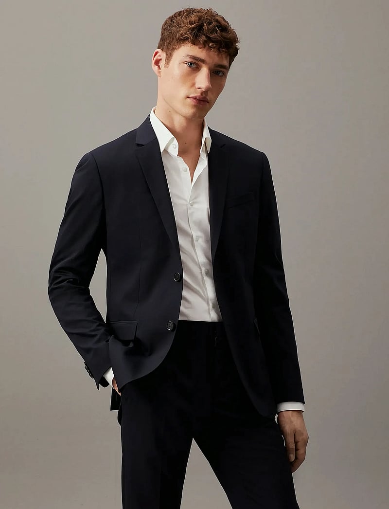 Calvin Klein - STRETCH WOOL SLIM SUIT BLAZER - Žaketes ar vienas pogas aizdari - midnight navy - 0