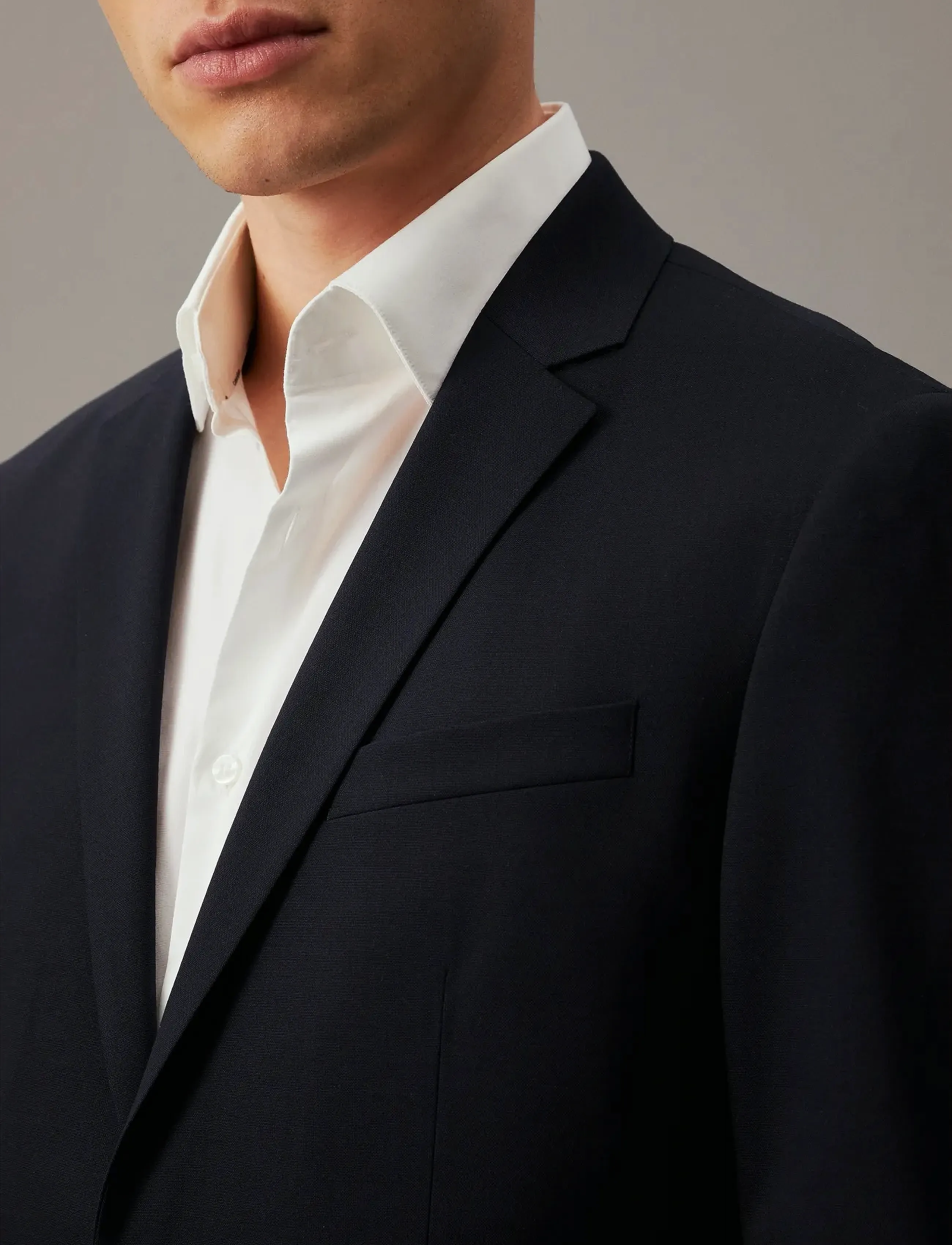 Calvin Klein - STRETCH WOOL SLIM SUIT BLAZER - marynarki jednorzędowe - midnight navy - 5