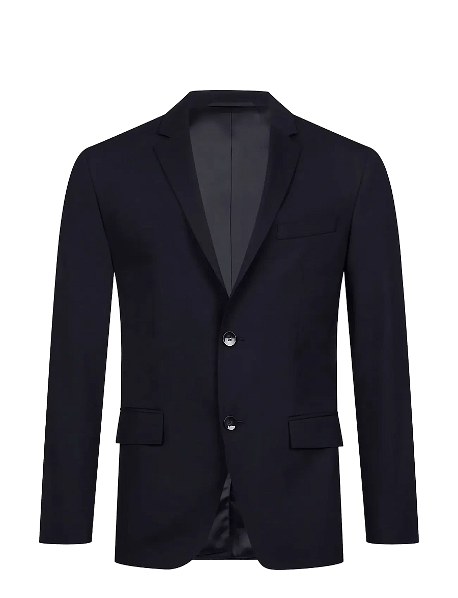 Calvin Klein - STRETCH WOOL SLIM SUIT BLAZER - enkeltkneppede blazere - perfect black - 1
